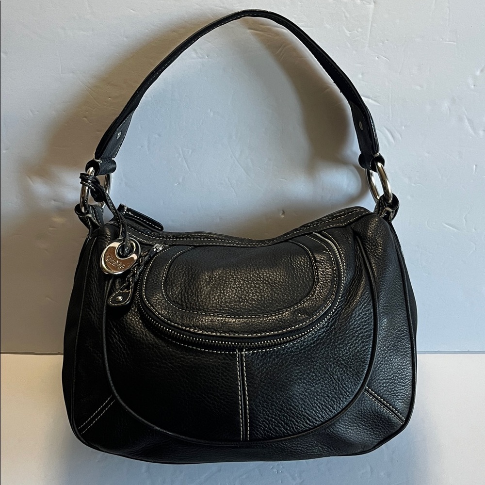 FRANCO SARTO soft pebbled leather/microfiber satchel
